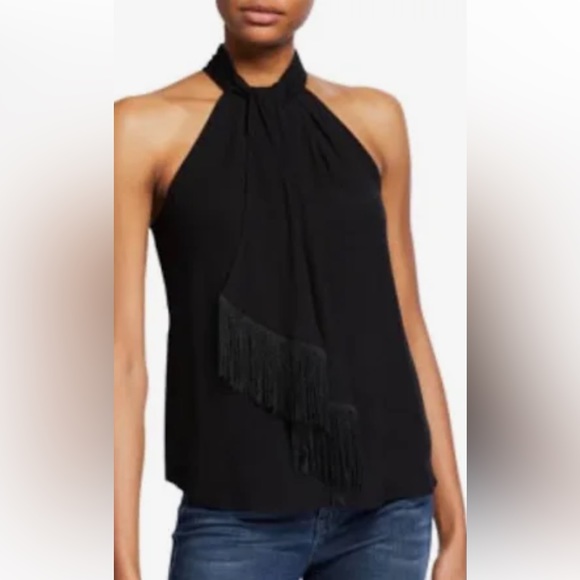 Joie Tops - Joie Fringe Leikyn Top in Black